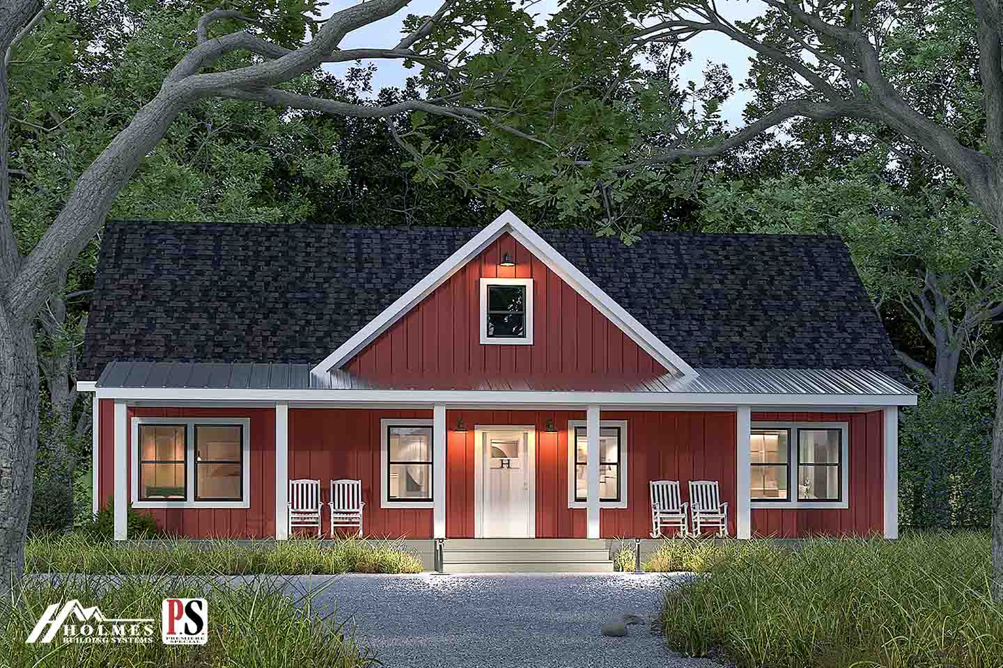 Holmes Country Farmhouse Modular Home Rendering